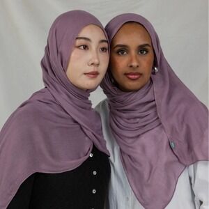 Vela Taro Tea Square Modal Hijab Scarf NWT Soft Purple 39x39" NWT